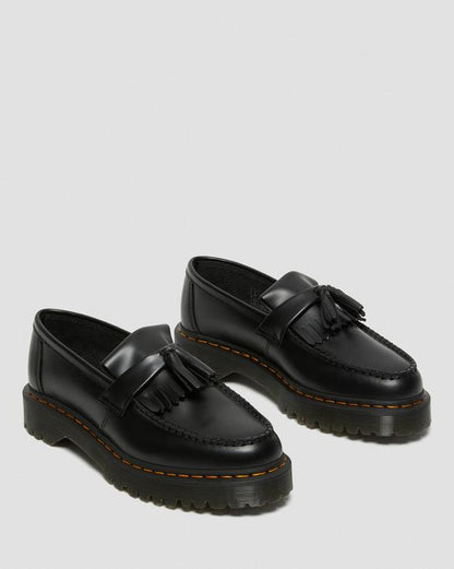 Dr. Martens Adrian Bex Smooth Leather Tassel Loafers Black - Womens