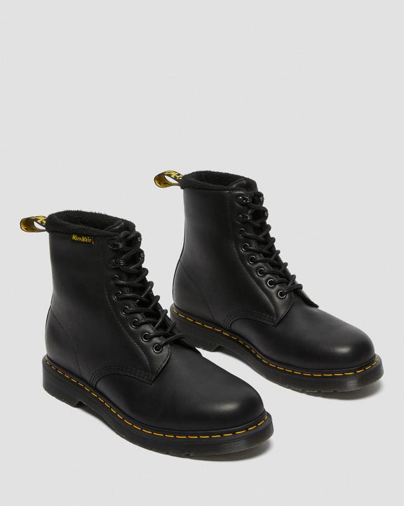 Dr. Martens 1460 Warmwair Leather Lace Up Boots Black - Mens