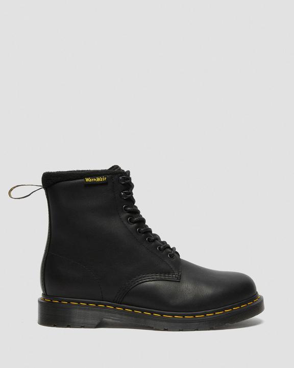 Dr. Martens 1460 Warmwair Leather Lace Up Boots Black - Womens