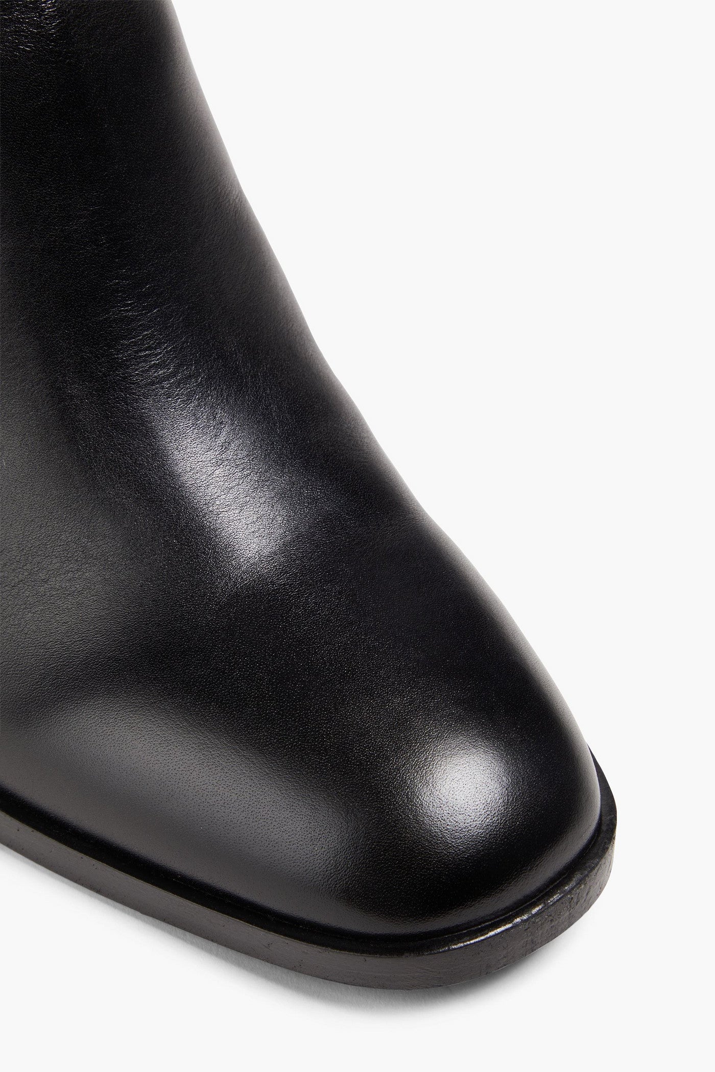 Valentino Garavani Vlogo Leather Knee Boots Black Women's