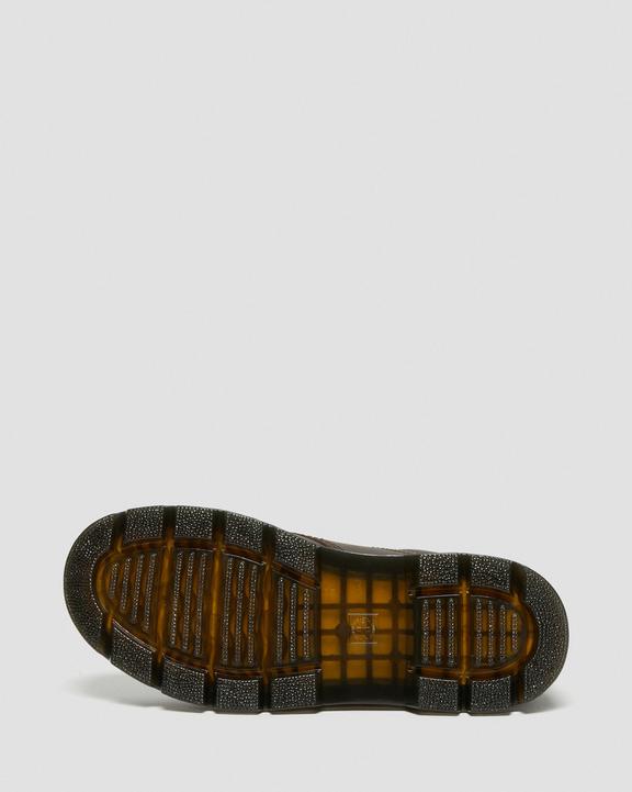 Dr. Martens Reeder Crazy Horse Leather Utility Shoes Dark Brown - Mens