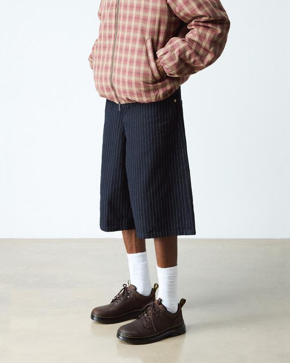 Dr Martens Reeder Crazy Horse Leather Utility Shoes - Dark Brown