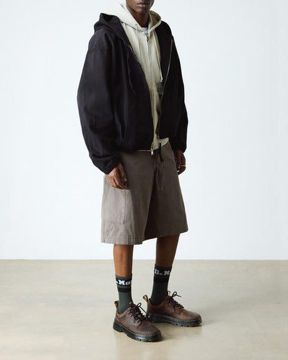 Dr Martens Reeder Crazy Horse Leather Utility Shoes - Dark Brown