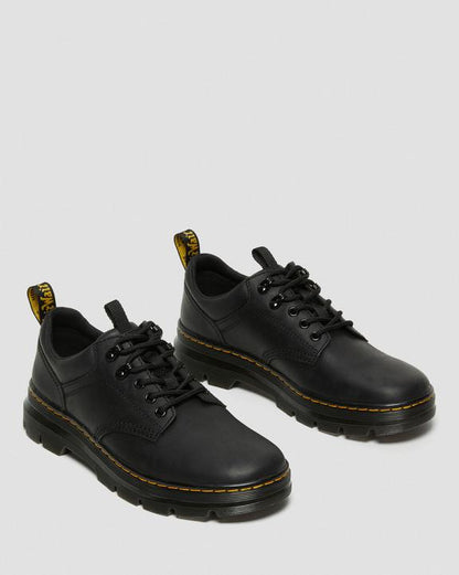 Dr Martens Reeder Wyoming Leather Utility Shoes - Black