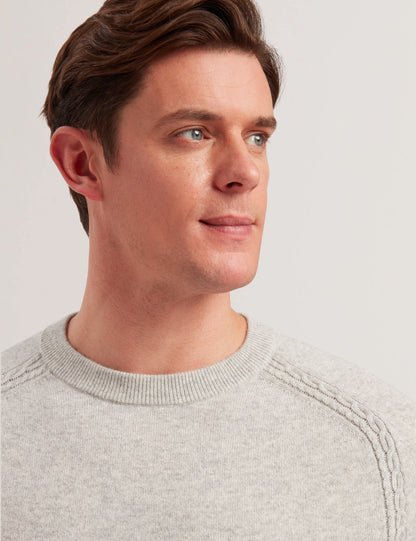 Ted Baker Glant Cashmere Cable Detail Crew Neck Jumper