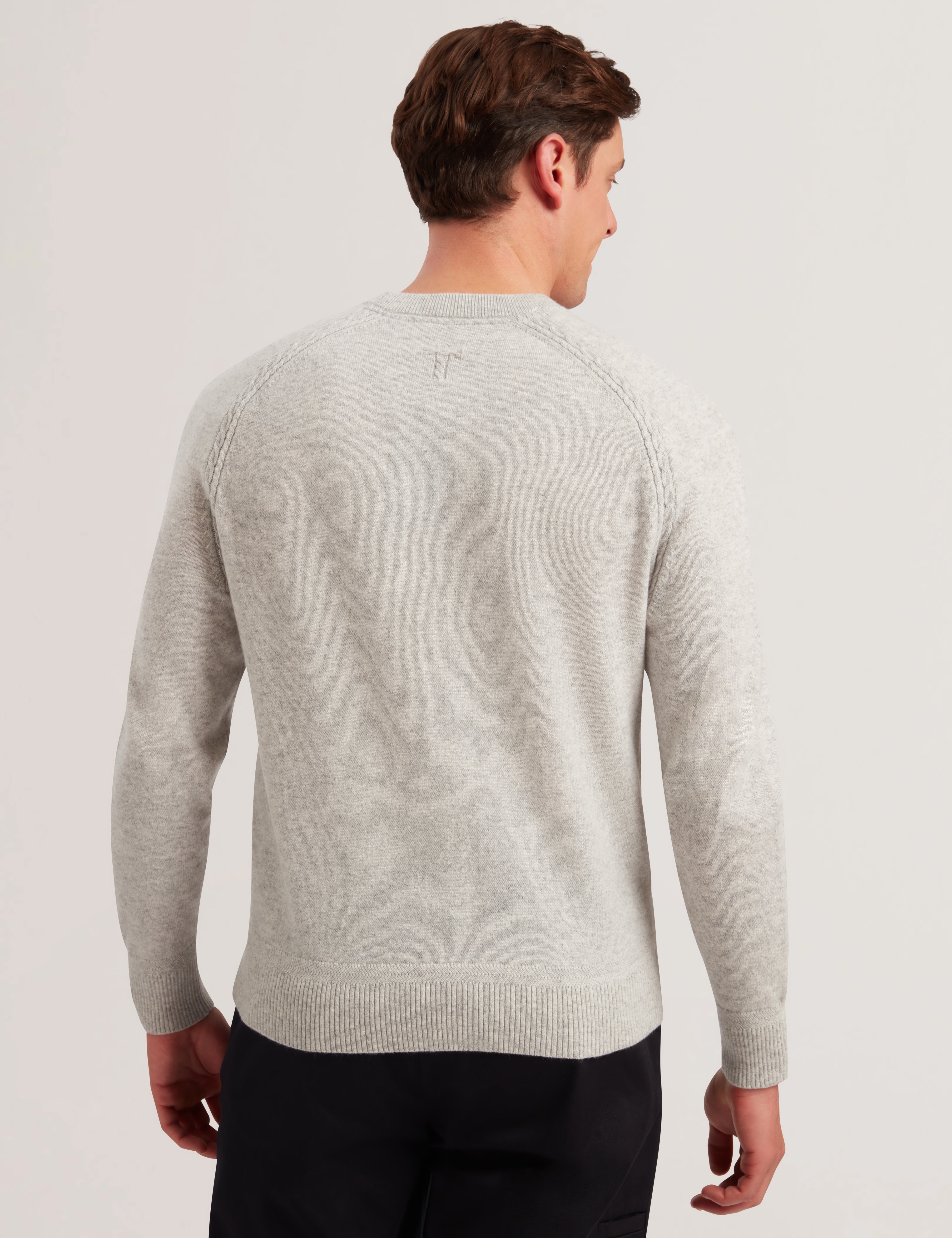 Ted Baker Glant Cashmere Cable Detail Crew Neck Jumper