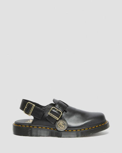 Dr Martens Jorge Made In England Leather Slingback Mules - Black