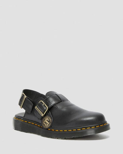 Dr Martens Jorge Made In England Leather Slingback Mules - Black