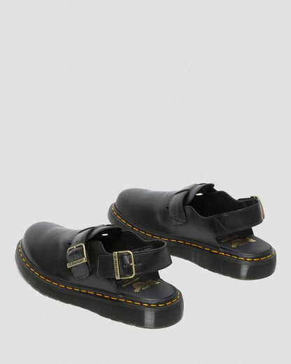 Dr Martens Jorge Made In England Leather Slingback Mules - Black
