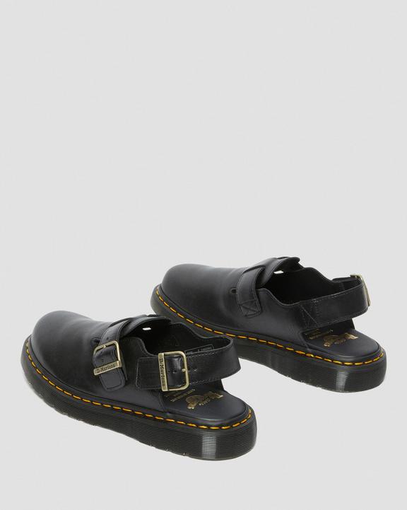Dr Martens Jorge Made In England Leather Slingback Mules - Black