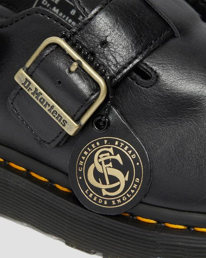 Dr Martens Jorge Made In England Leather Slingback Mules - Black