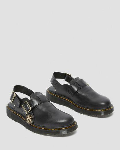 Dr Martens Jorge Made In England Leather Slingback Mules - Black