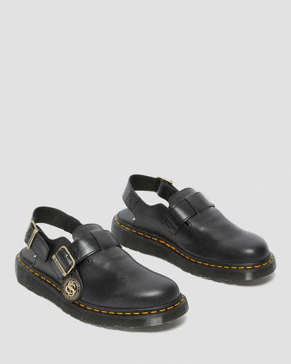 Dr Martens Jorge Made In England Leather Slingback Mules - Black