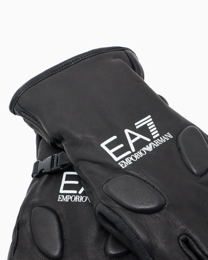 EA7 Technical leather ski gloves
