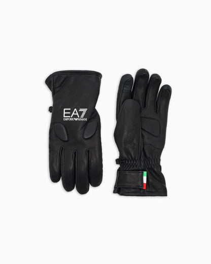 EA7 Technical leather ski gloves