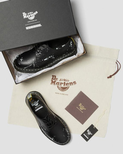 Dr. Martens 1461 Neighborhood Smooth Leather Oxford Shoes Black - Womens