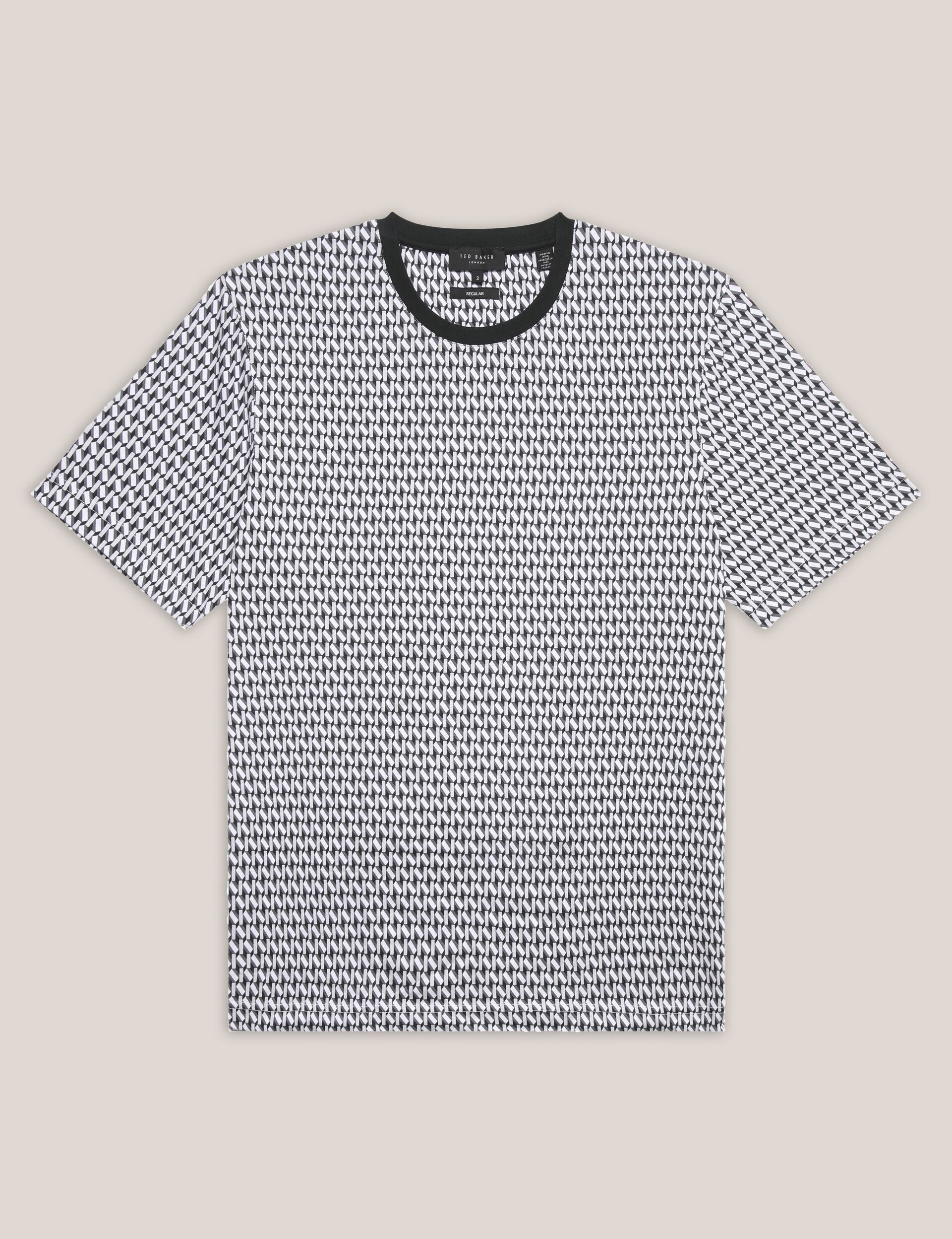 Ted Baker Sangs Geometric Jersey Top Gift Set In Black