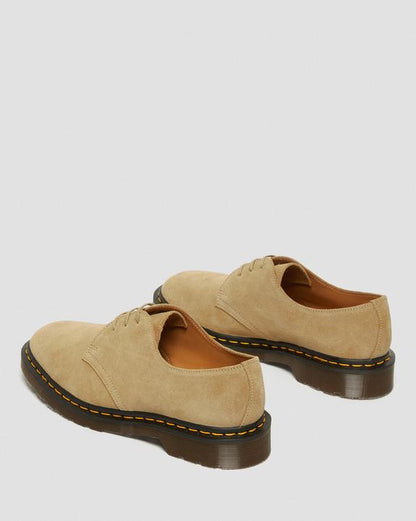 Dr Martens Made In England Buck Suede Oxford Shoes - Beige