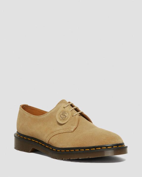 Dr Martens Made In England Buck Suede Oxford Shoes - Beige