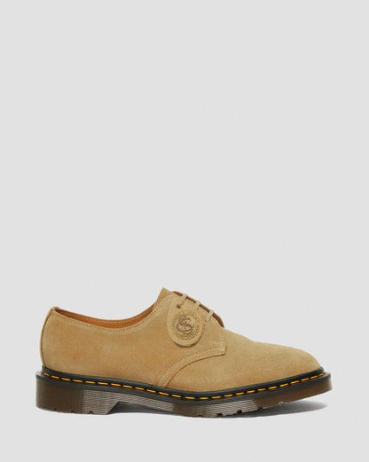 Dr Martens Made In England Buck Suede Oxford Shoes - Beige