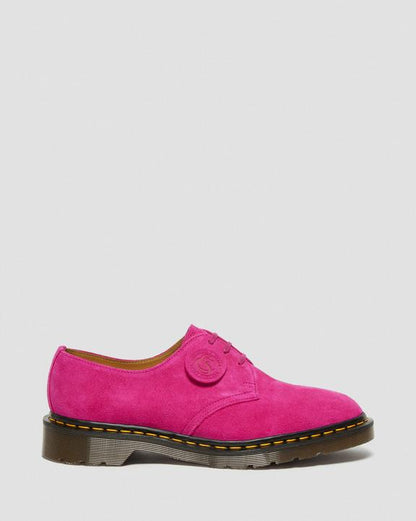 Dr Martens Made In England Buck Suede Oxford Shoes - Pink