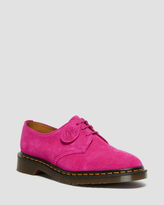 Dr Martens Made In England Buck Suede Oxford Shoes - Pink
