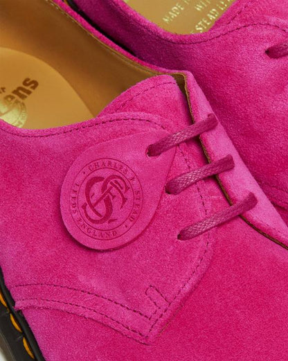Dr Martens Made In England Buck Suede Oxford Shoes - Pink