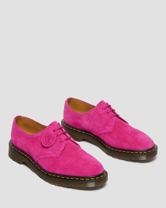 Dr Martens Made In England Buck Suede Oxford Shoes - Pink