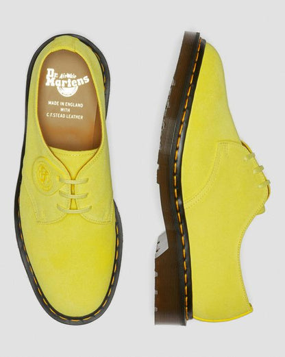 Dr Martens Made In England Buck Suede Oxford Shoes - Yellow