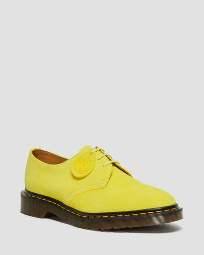 Dr Martens Made In England Buck Suede Oxford Shoes - Yellow