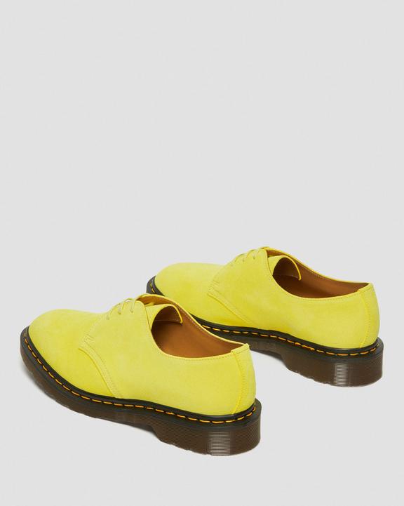 Dr Martens Made In England Buck Suede Oxford Shoes - Yellow