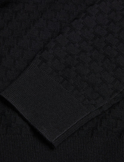 Ted Baker Loular Textured T Knit Wool Blend Hoodie