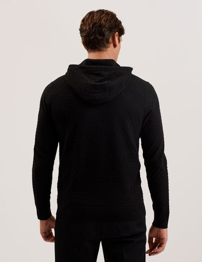 Ted Baker Loular Textured T Knit Wool Blend Hoodie