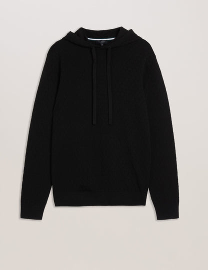 Ted Baker Loular Textured T Knit Wool Blend Hoodie