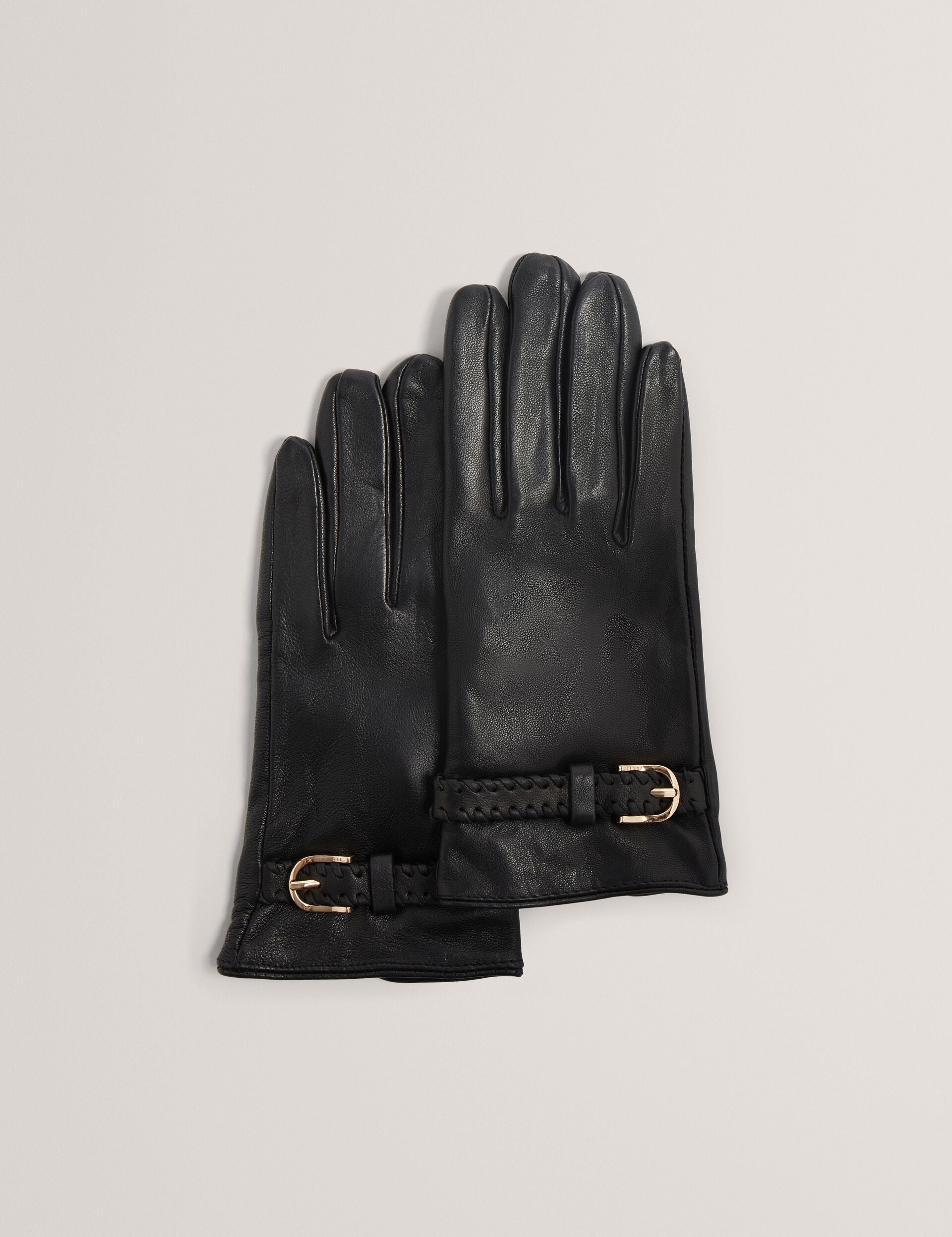 Ted Baker Clairel Buckle Cuff Leather Gloves Women's