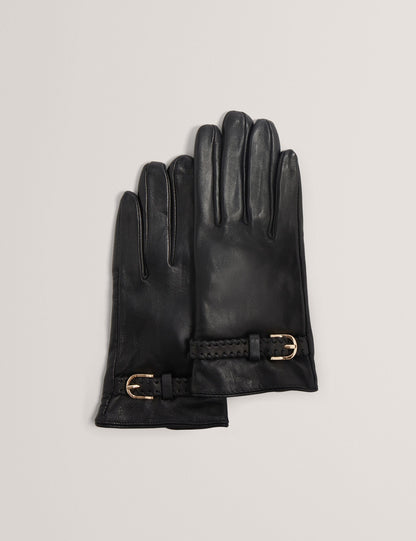 Ted Baker Clairel Buckle Cuff Leather Gloves Women's