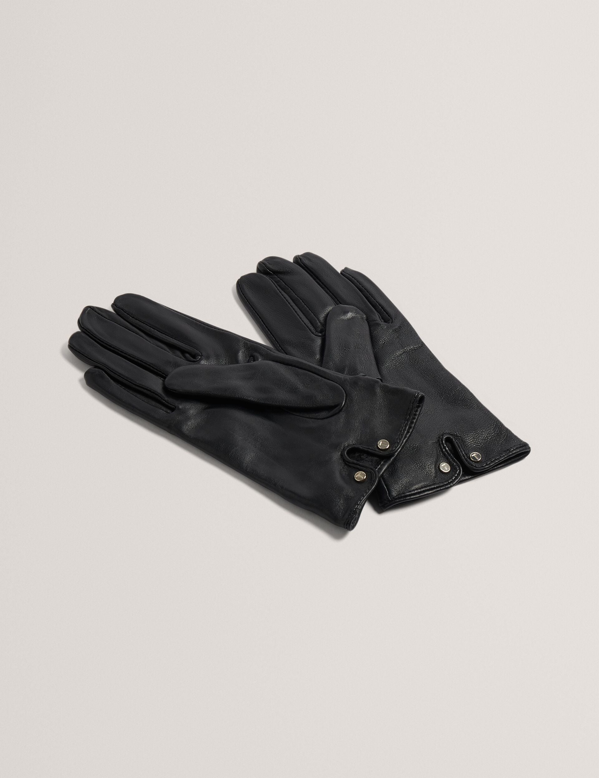 Ted Baker Clairel Buckle Cuff Leather Gloves Women's
