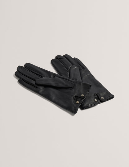 Ted Baker Clairel Buckle Cuff Leather Gloves Women's