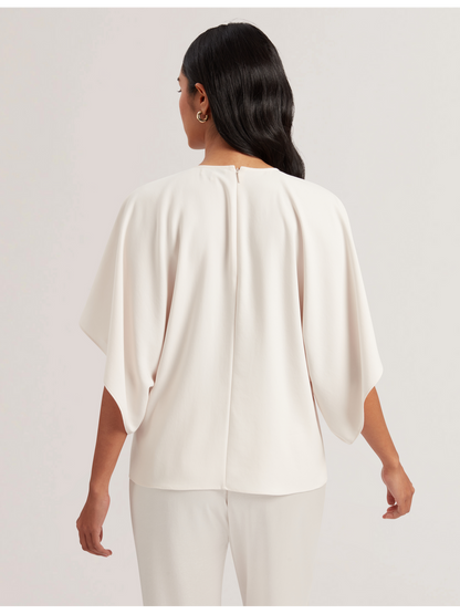 Ted Baker Cherika Batwing Short Sleeve Satin Blouse Women's