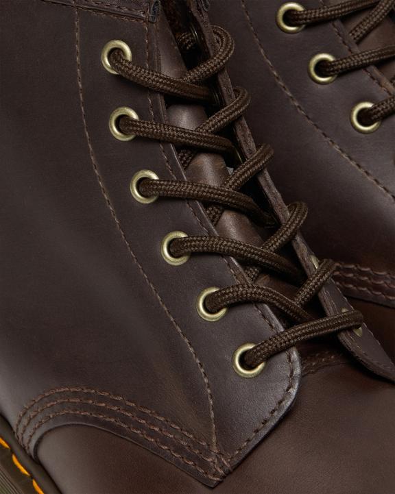 Dr. Martens 101 Crazy Horse Leather Ankle Boots Dark Brown - Womens
