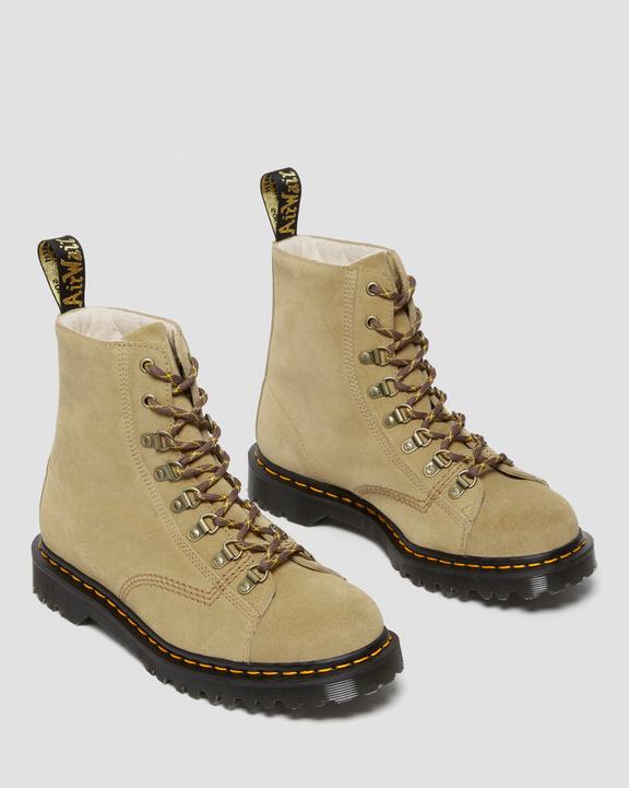 Dr Martens Barton Made In England Suede Boots - Sand