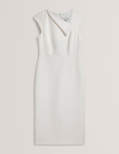 Ted Baker Bayree Folded Neckline Pencil Midi Dress Women's