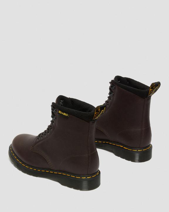 Dr. Martens 1460 Warmwair Leather Lace Up Boots Dark Brown - Womens