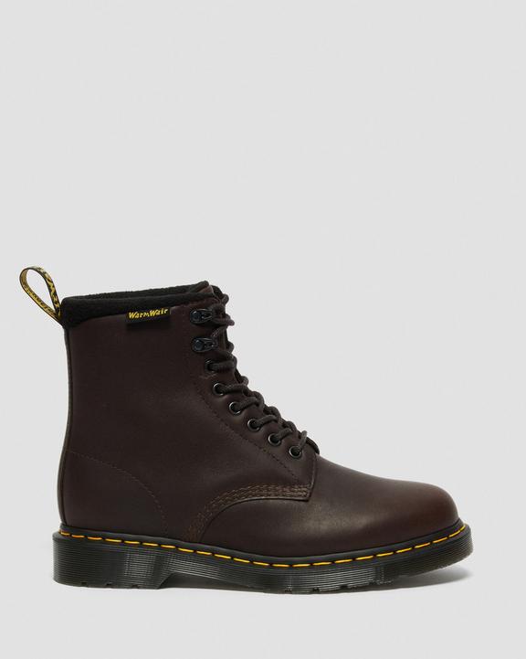 Dr. Martens 1460 Warmwair Leather Lace Up Boots Dark Brown - Womens