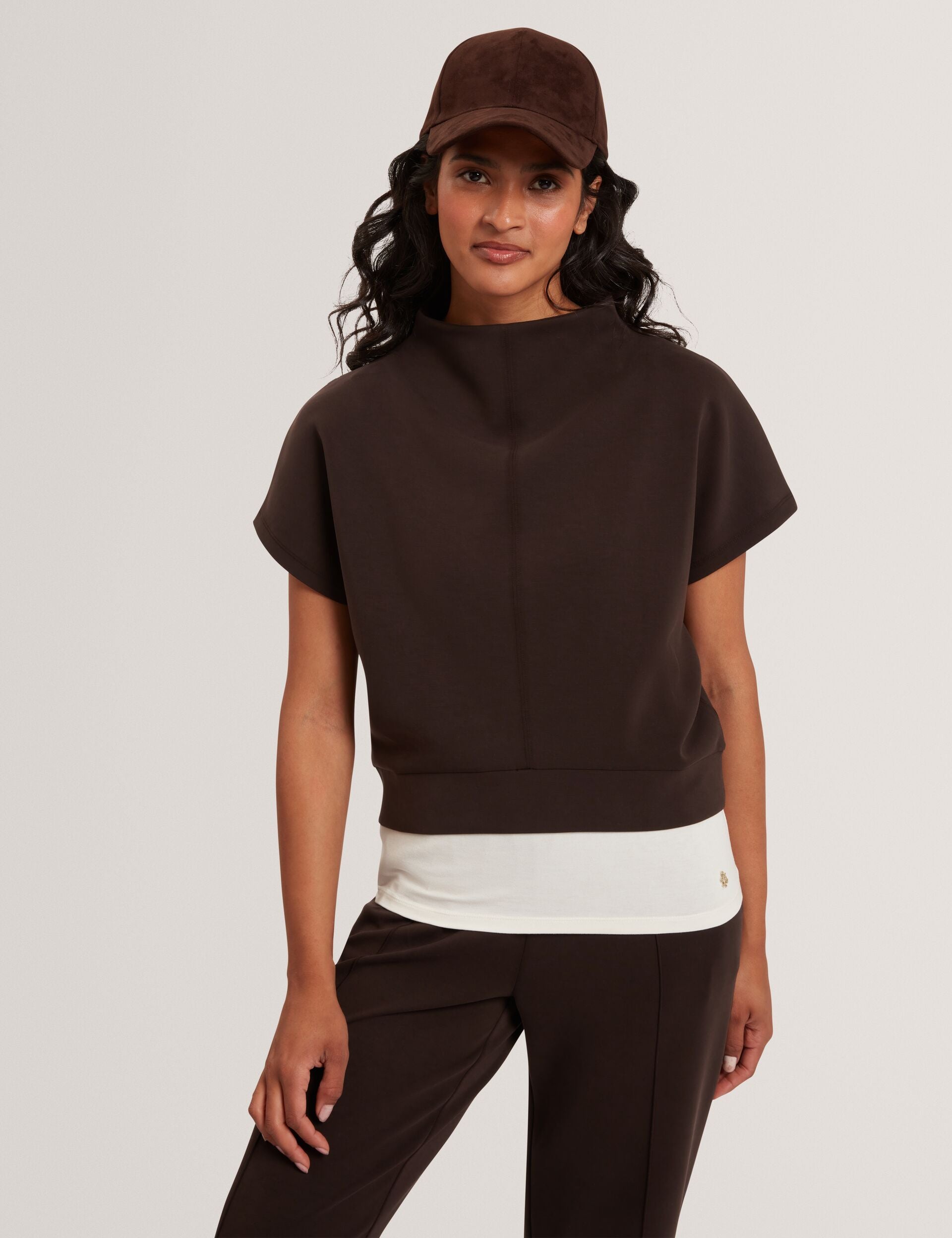 Ted Baker Haliyy Funnel Neck Short Sleeve Sweatshirt Women's