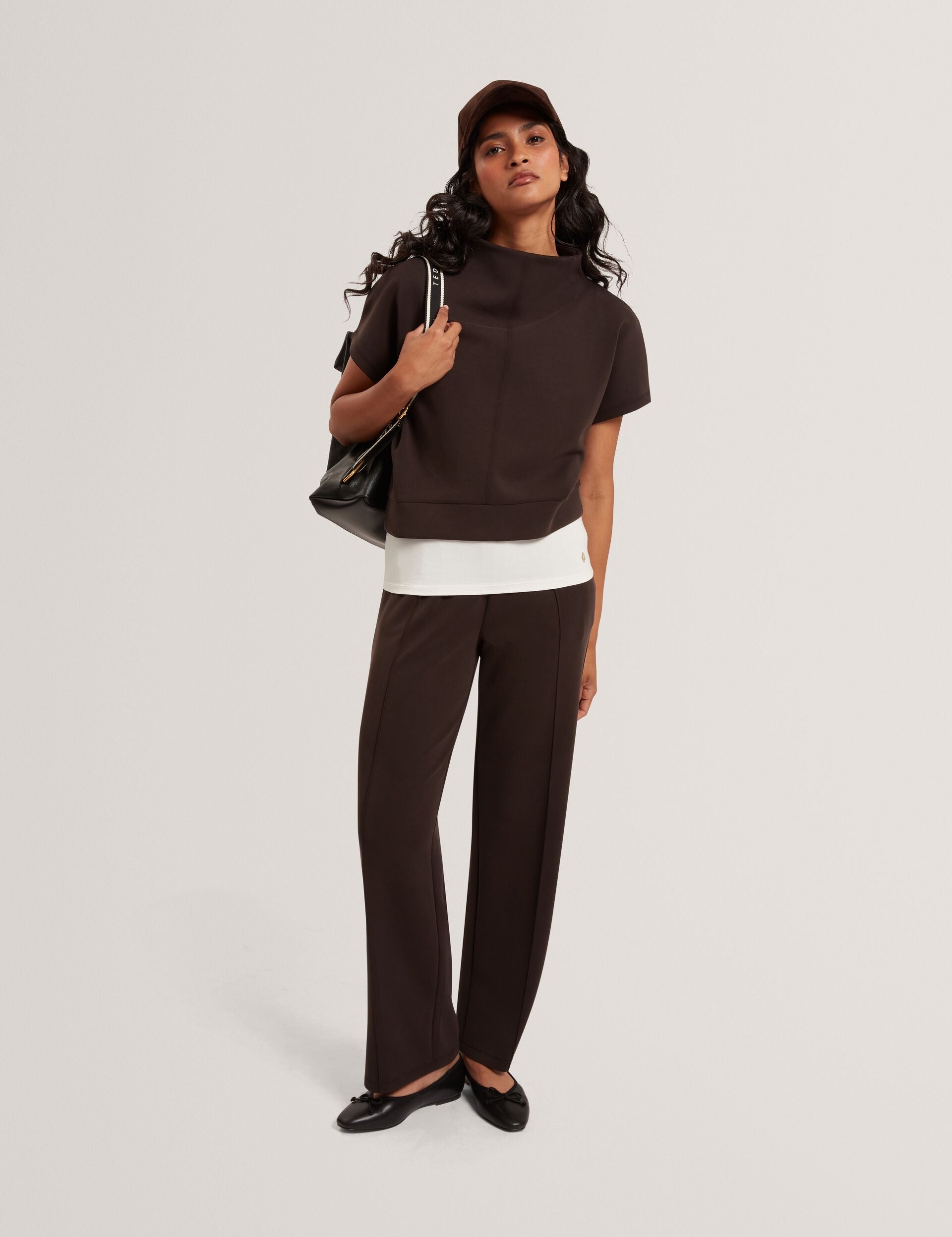 Ted Baker Haliyy Funnel Neck Short Sleeve Sweatshirt Women's