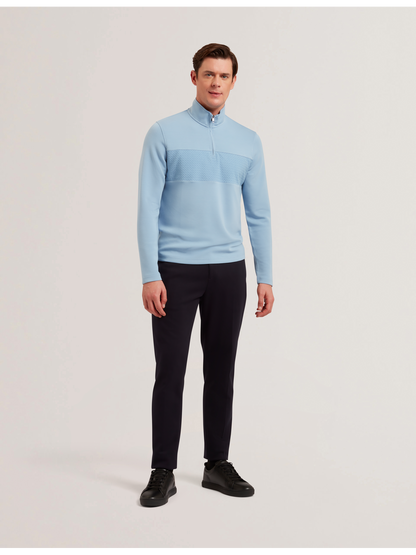 Ted Baker Simonea Textured Panel Halfzip Modal Sweatshirt