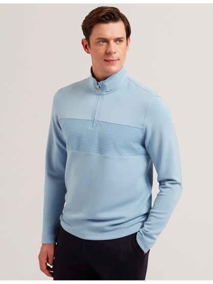 Ted Baker Simonea Textured Panel Halfzip Modal Sweatshirt
