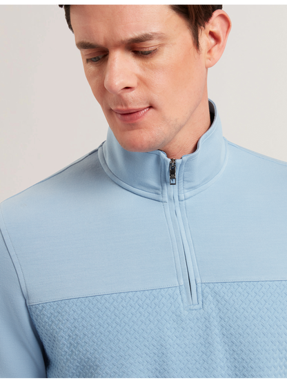 Ted Baker Simonea Textured Panel Halfzip Modal Sweatshirt