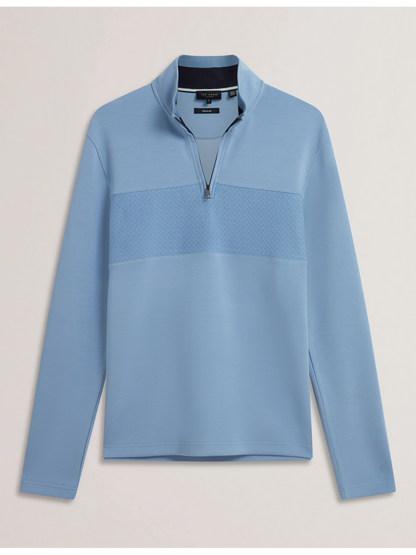 Ted Baker Simonea Textured Panel Halfzip Modal Sweatshirt